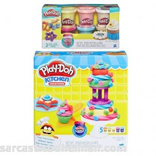 Play-Doh Kitchen Creations Frost n' Fun Cakes Play Set + Play-Doh Confetti Compound Bundle B074MFF7QF